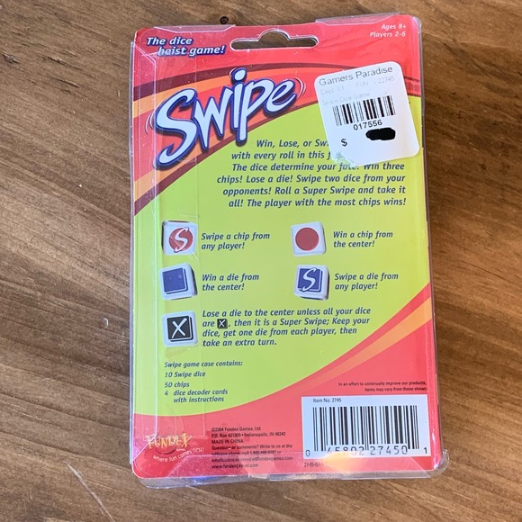 Swipe the Dice Heist Game 2004 New Fundex Games - Picture 7 of 8
